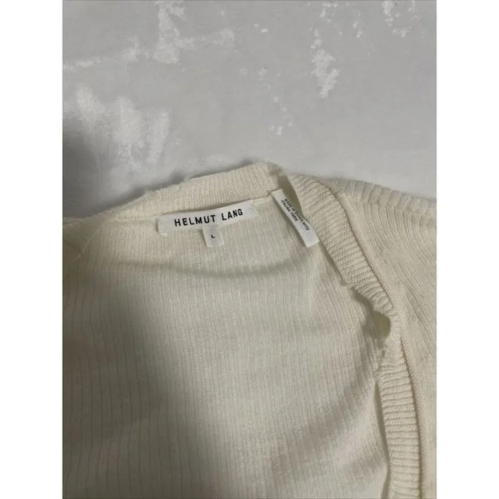 Helmut Lang 100% Wool V-neck Button Down Cardigan